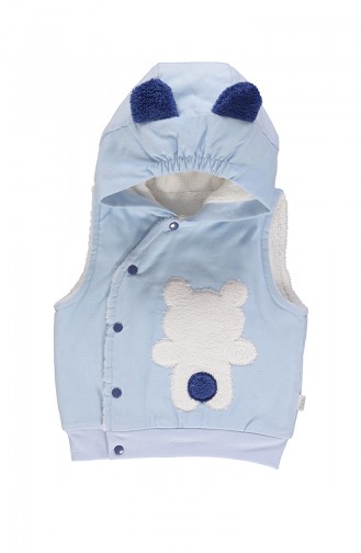 Bebetto Baby Velvet Vest 3 Pcs Suit K1943-02 Blue 1943-02