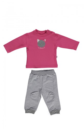 Bebetto Baby Cotton 2 Pcs Suit K2019-01 Fuchsia 2019-01