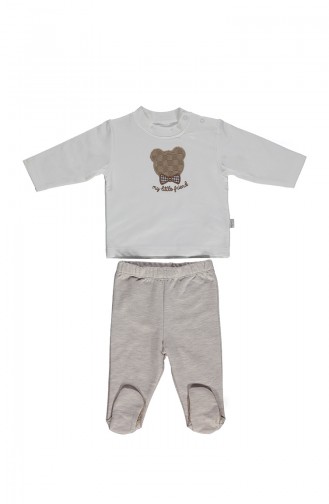 Bebetto Baby Cotton 2 Pcs Suit K2020-01 Beige 2020-01