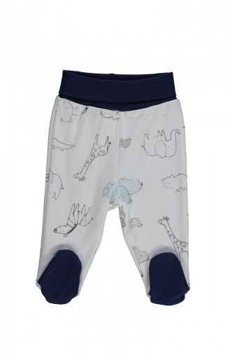 Bebetto Cotton Footed Pants T1682-01 Blue 1682-01