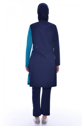 Navy Blue Swimsuit Hijab 225-02