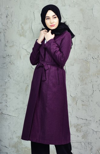 Furry Wool Cape 5406-02 Purple 5406-02