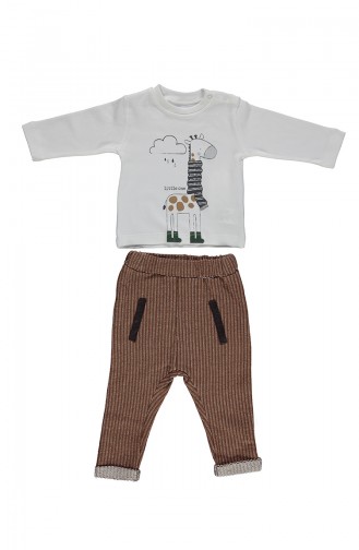 Bebetto Baby Cotton Pants 2 Pcs Suit K1837-01 Camel 1837-01