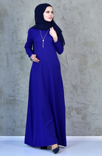 Saxe Hijab Dress 4082-08