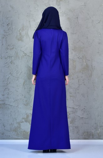 Saxe Hijab Dress 4082-08