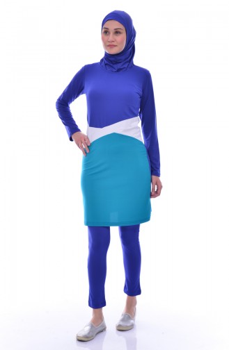 Saxon blue Swimsuit Hijab 267-02
