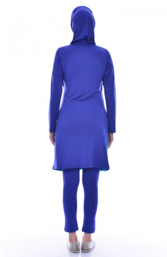 Saks-Blau Hijab Badeanzug 267-02