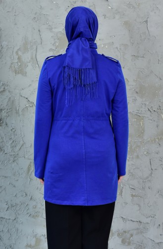 Trench Coat Pour Femme MGP7037-01 Bleu Roi 7037-01