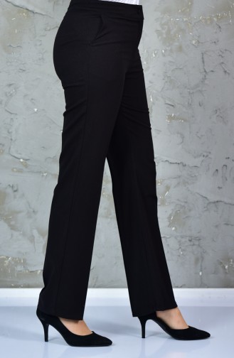 Pantalon Simple avec Poches 2062-01 Noir 2062-01