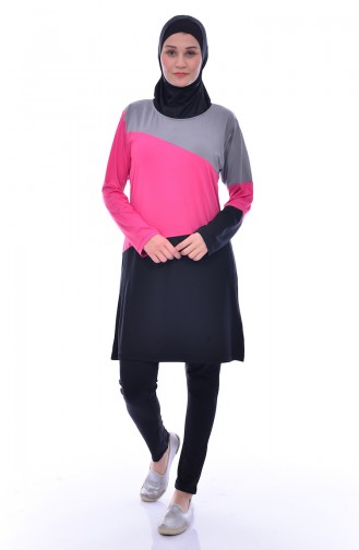 Schwarz Hijab Badeanzug 262-02