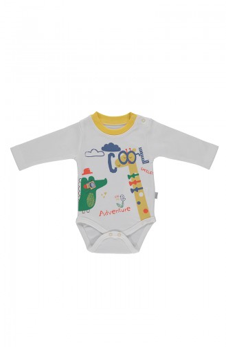 Bebetto Combed long sleeve Baby Bodysuit 3 Pisces Z567-02 Green 567-02