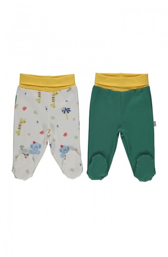 Bebetto Cotton Footed Pants T1920-01 Green 1920-01