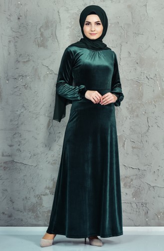 Green Hijab Dress 4024-02