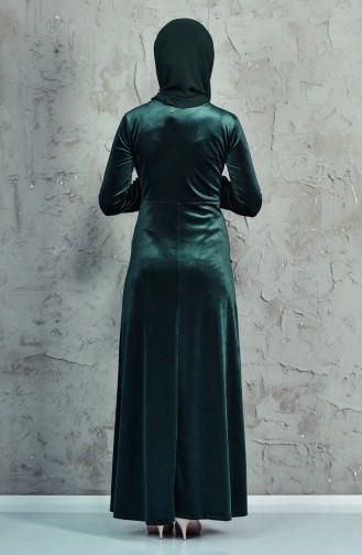 Green Hijab Dress 4024-02