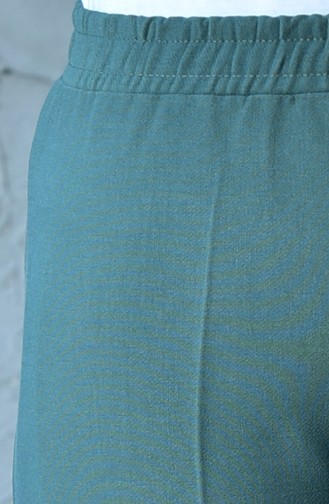 Waist Elastic Pants 2037-01 Almond Green 2037-01