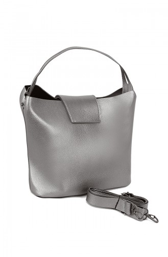 Silver Gray Shoulder Bag 10458GU