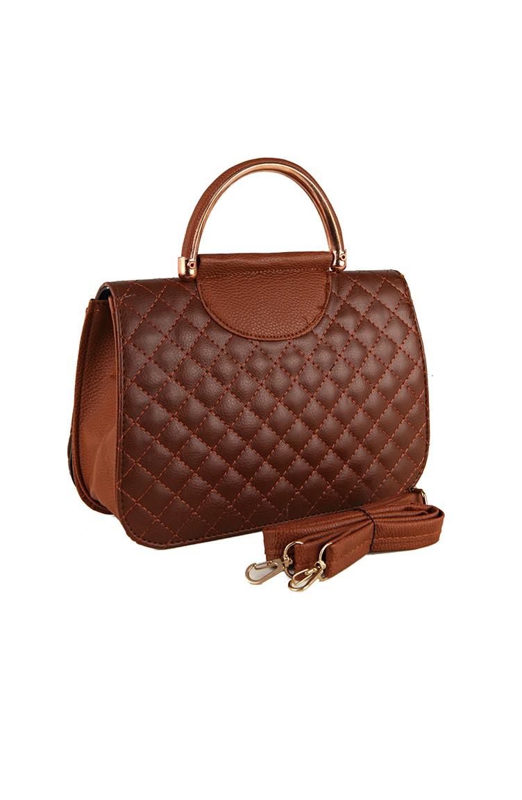 Brown Shoulder Bag 10456KA Sefamerve