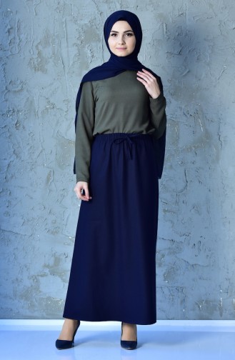 Navy Blue Skirt 1025-06