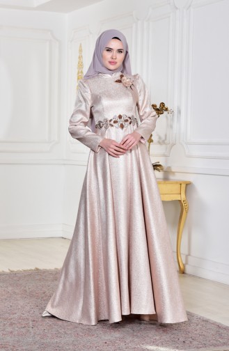 Puder Hijab-Abendkleider 8000-03