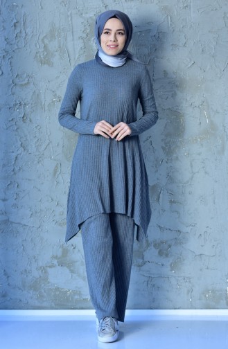 Tunik Pantolon İkili Takım 4516-06 Gri 4516-06