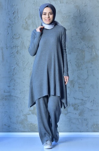 Tunik Pantolon İkili Takım 4516-06 Gri 4516-06