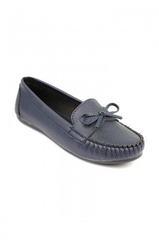 Navy Blue Women`s Flats 3361-1SF