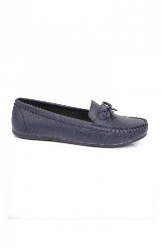 Navy Blue Women`s Flats 3361-1SF