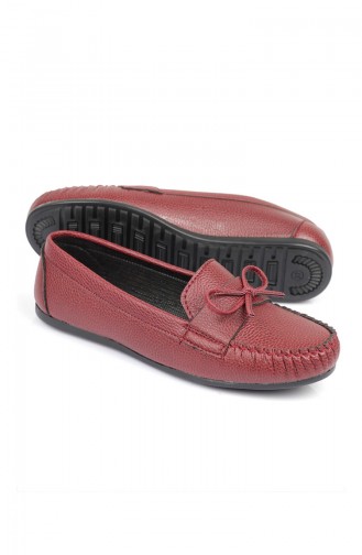 حذاء مسطح أحمر كلاريت 3365-5SF