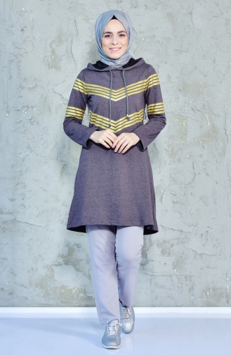 Striped Sweatshirt 8008-02 Gray 8008-02