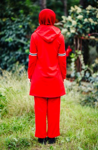 Hooded Sweatsuit 8010-02 Red 8010-02