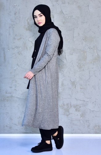 Gilet a Motifs 7254-01 Gris 7254-01