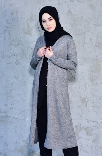 Gilet a Motifs 7254-01 Gris 7254-01