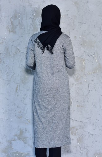 Gilet a Motifs 7254-01 Gris 7254-01
