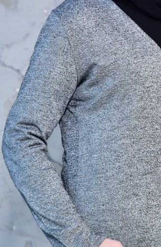 Gilet a Motifs 7254-01 Gris 7254-01