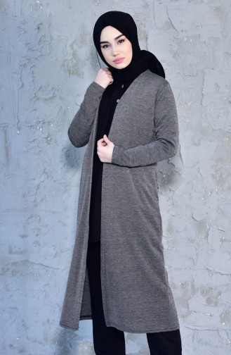 Grau Strickjacke 7255-01