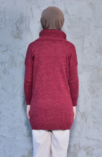 Pull Tricot Col Roulé 9003-07 Bordeaux 9003-07