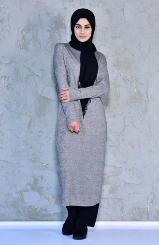 Bat Sleeve Long Tunic 7250-01 Gray 7250-01