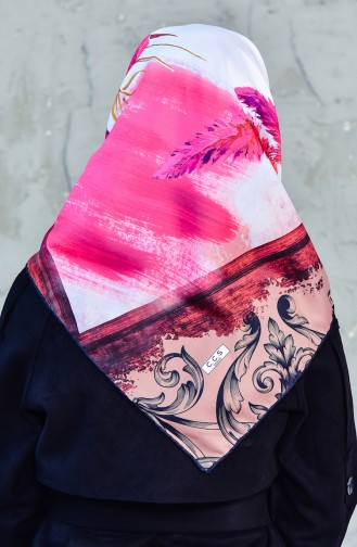 سارار شال بتصميم مُطبع 7010-03 لون بُني القهوة 7010-03