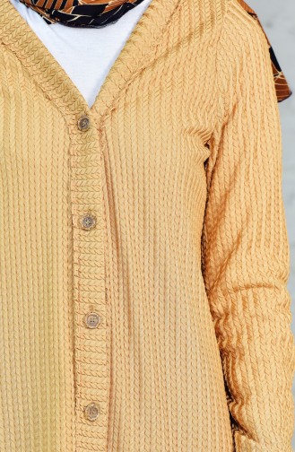 Gilet a Boutons 1053-03 Moutarde 1053-03