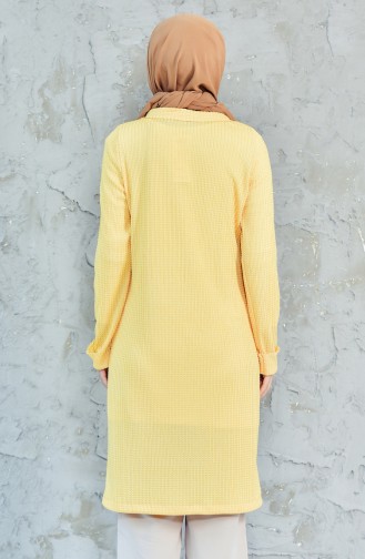 Gilet a Boutons 1053-04 Jaune 1053-04