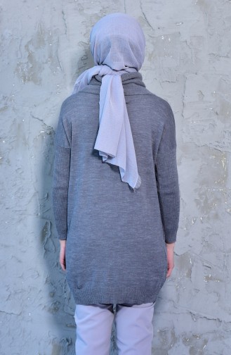 Polo neck Knitwear Sweater  9003-01 Gray 9003-01