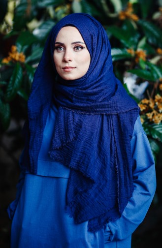 KRASLICE Crepe Shawl 2105-06 Navy 2105-06