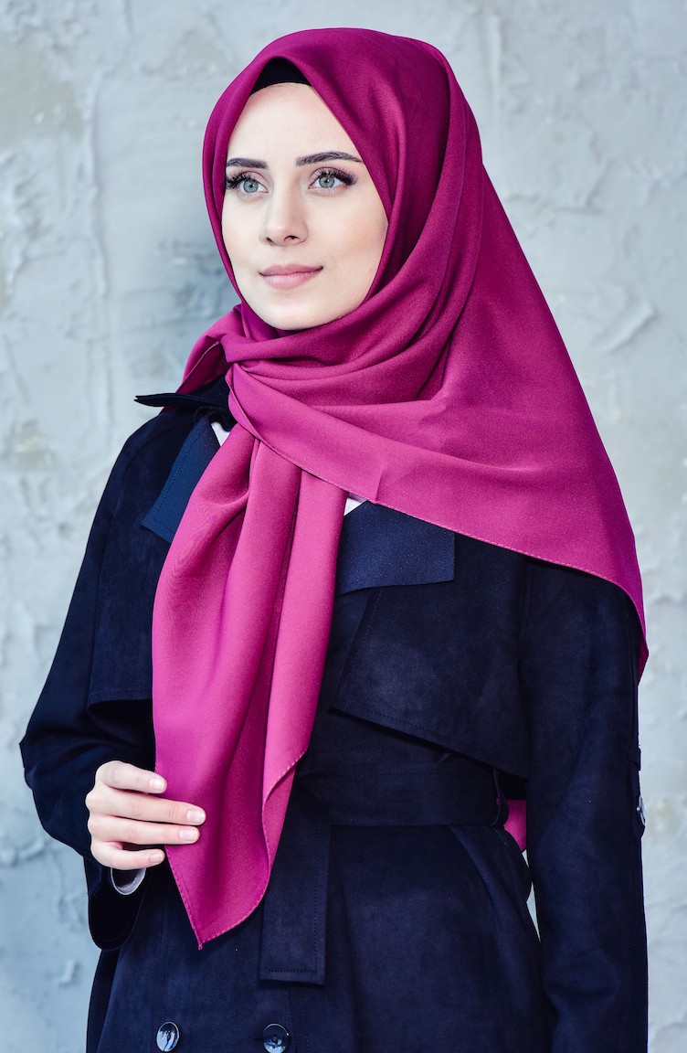 plum chiffon shawl