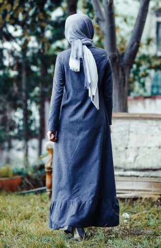 فستان رمادي داكن 4501A-03
