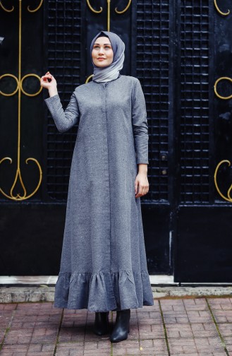 Gray Hijab Dress 4501A-04