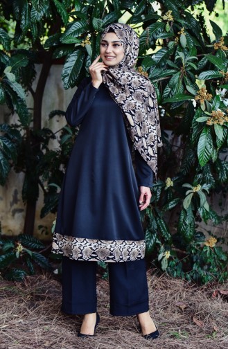 Shawl Snake Patterned Viscose Tunic 2464-01   Mink 2464-01
