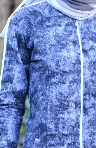 Patterned Tracksuit Suit 18131-01 Black 18131-01