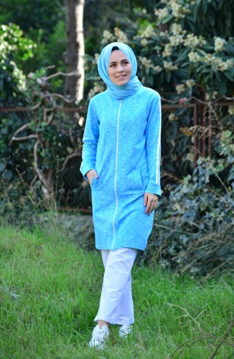 Patterned Tracksuit Suit 18131B-02 Turquoise 18131B-02