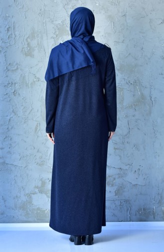 Navy Blue Abaya 0351-04