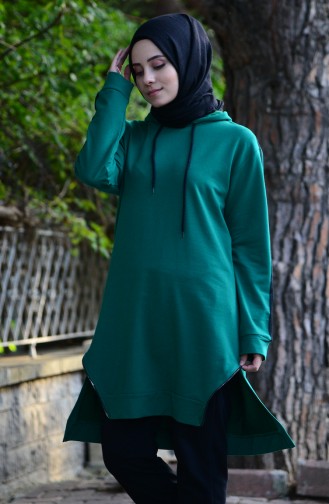 Hooded Tracksuit 18061-10 Emerald Green Black 18061-10